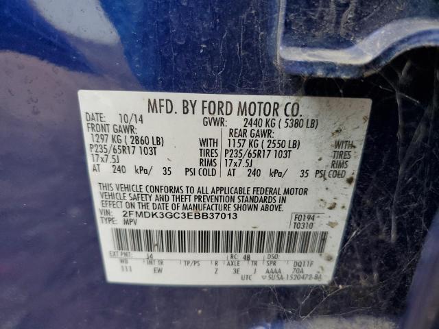 2FMDK3GC3EBB37013 Ford EDGE SE
