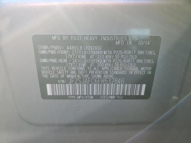 2015 SUBARU FORESTER 2 - JF2SJAFC6FH532846