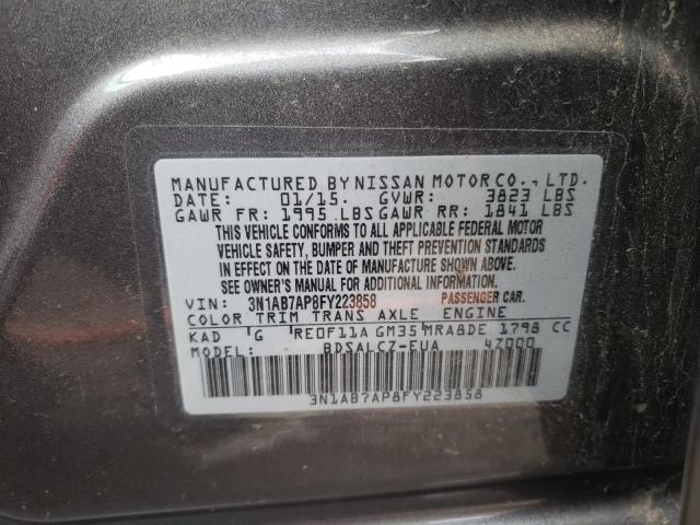 3N1AB7AP8FY223858 | 2015 NISSAN SENTRA S