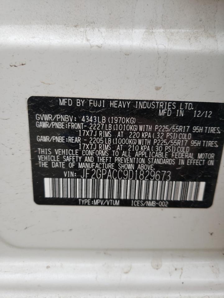 JF2GPACC9D1829673 2013 Subaru Xv Crosstrek 2.0 Premium