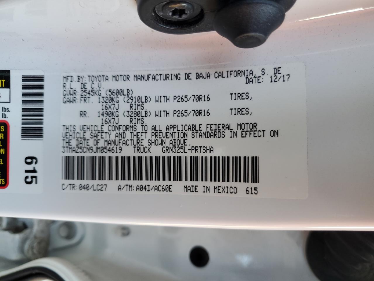 3TMAZ5CN9JM054619 TOYOTA TACOMA 2018