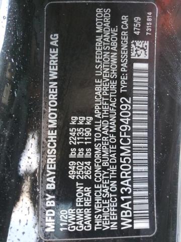2021 BMW M440XI WBA13AR05MCF94092