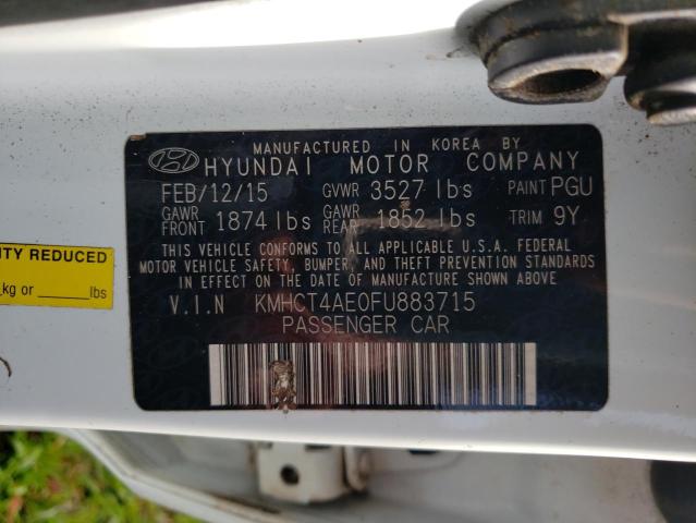 KMHCT4AE0FU883715 Hyundai ACCENT GLS
