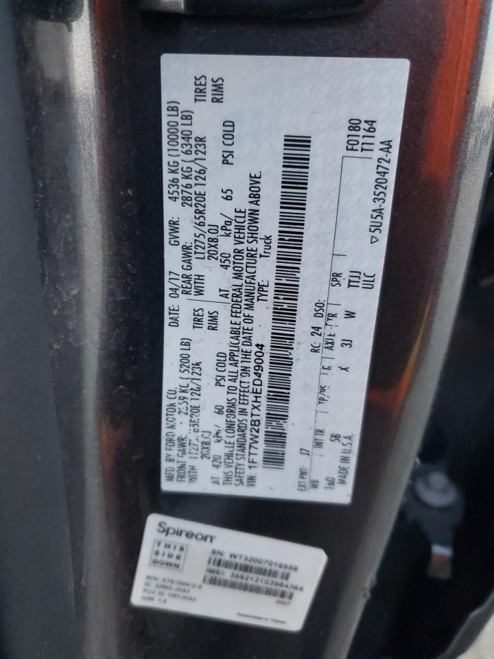 1FT7W2BTXHED49004 FORD F250 2017