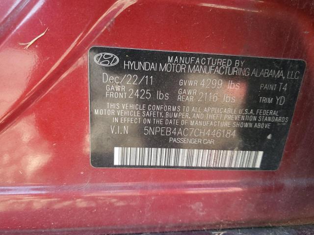 Lot #2392432776 2012 HYUNDAI SONATA GLS salvage car