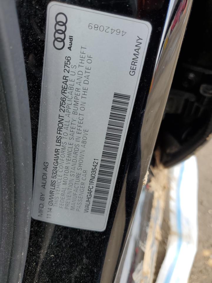 wauhgafc1fn035421 WAUHGAFC1FN035421 2015 Audi A6 Prestige