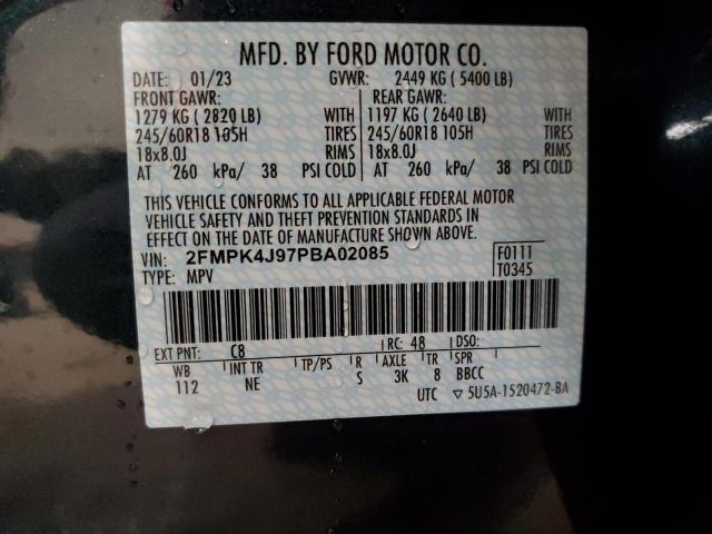 2FMPK4J97PBA02085 2023 FORD EDGE, photo no. 13