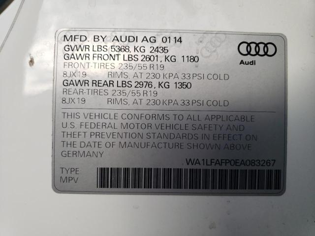 VIN WA1LFAFP0EA083267 2014 Audi Q5, Premium Plus no.12