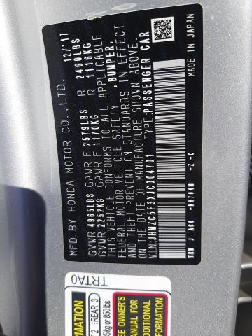 2018 HONDA CLARITY TO - JHMZC5F3XJC004701