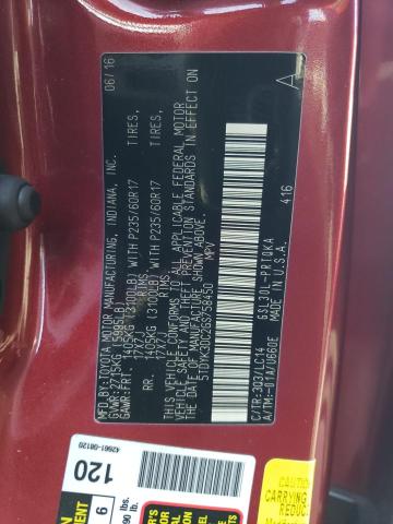 2016 TOYOTA SIENNA L F 5TDYK3DC2GS758450