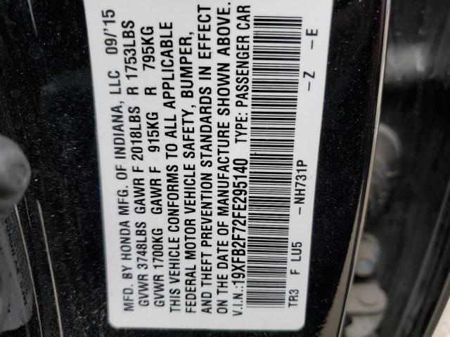 19XFB2F72FE295140 Honda CIVIC SE
