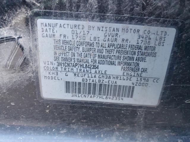 2017 NISSAN VERSA S - 3N1CN7AP7HL842354