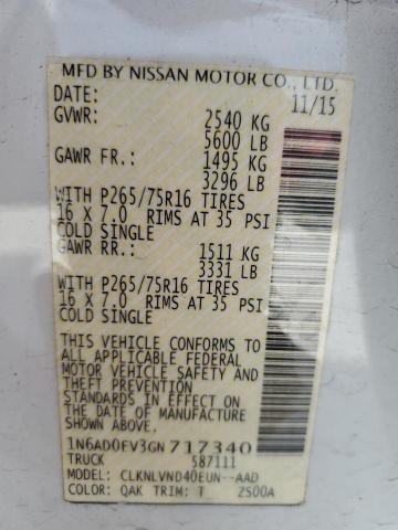 1N6AD0EV3GN717340 Nissan FRONTIER S