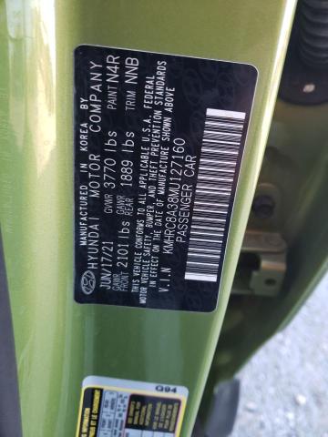 2021 HYUNDAI VENUE KMHRC8A38MU127160