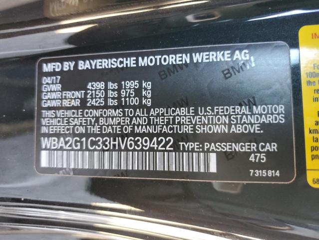 VIN WBA2G1C33HV639422 2017 BMW 2 Series, M240I no.12