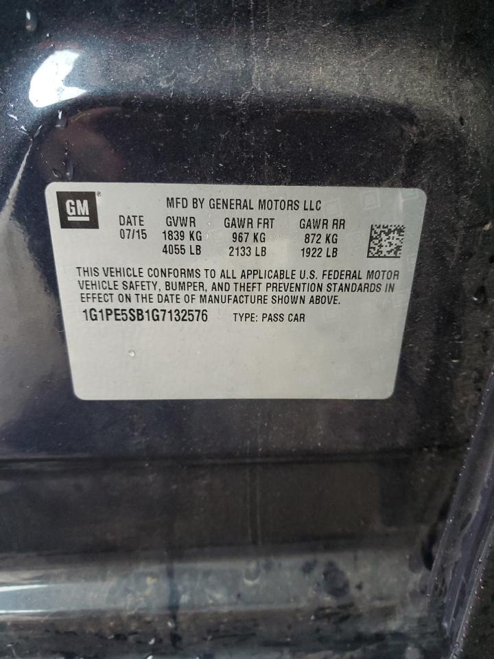 1G1PE5SB1G7132576 CHEVROLET CRUZE 2016