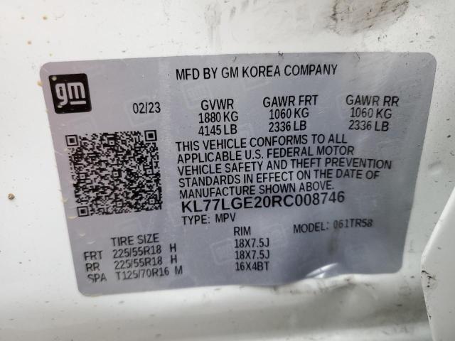 2024 CHEVROLET TRAX 1RS KL77LGE20RC008746