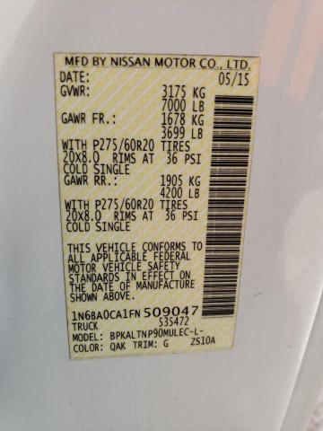 1N6BA0CA1FN509047 Nissan TITAN S
