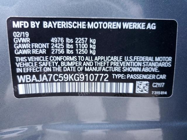2019 BMW 530 XI - WBAJA7C59KG910772