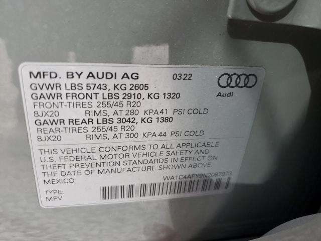 WA1C4AFY9N2087973 2022 AUDI SQ5, photo no. 12