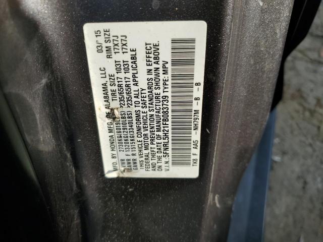 5FNRL5H21FB083739 Honda ODYSSEY LX