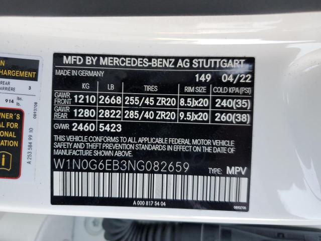 2022 MERCEDES-BENZ GLC 43 4MA W1N0G6EB3NG082659