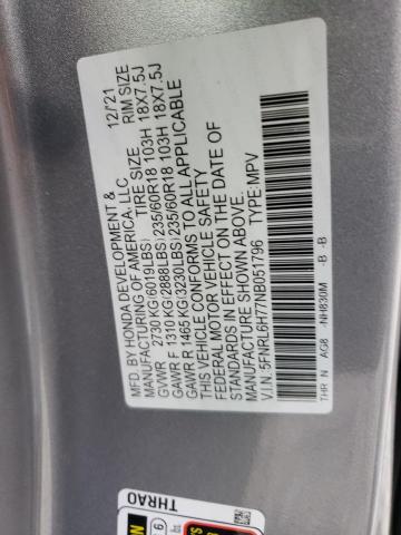 2022 HONDA ODYSSEY 5FNRL6H77NB051796