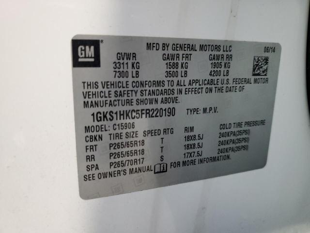 2015 GMC YUKON 1GKS1HKC5FR220190