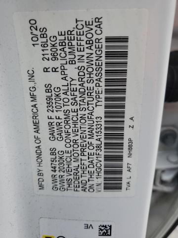 1HGCV1F38LA153313 | 2020 HONDA ACCORD SPO