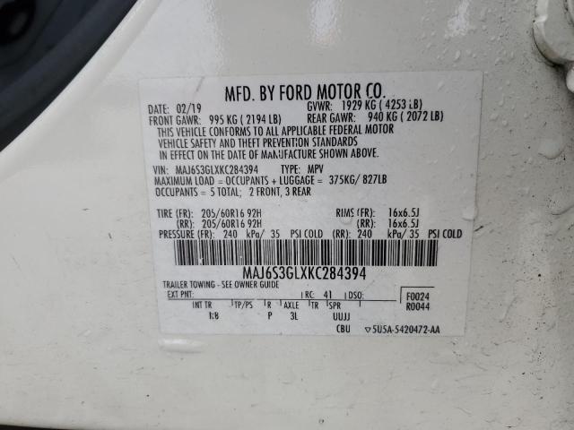 2019 FORD ECOSPORT S - MAJ6S3GLXKC284394