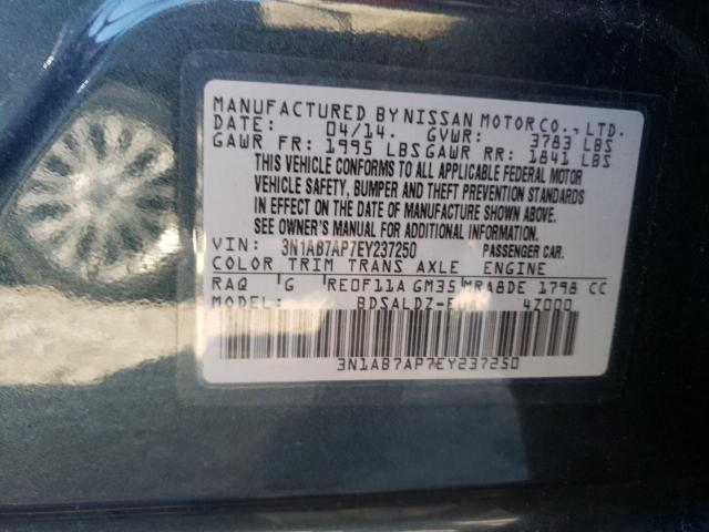 3N1AB7AP7EY237250 | 2014 NISSAN SENTRA S