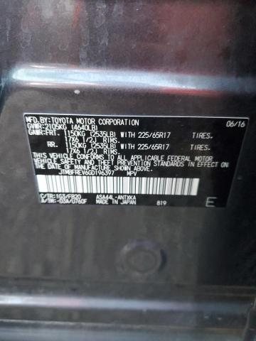 JTMBFREV6GD196397 TOYOTA RAV4 2016
