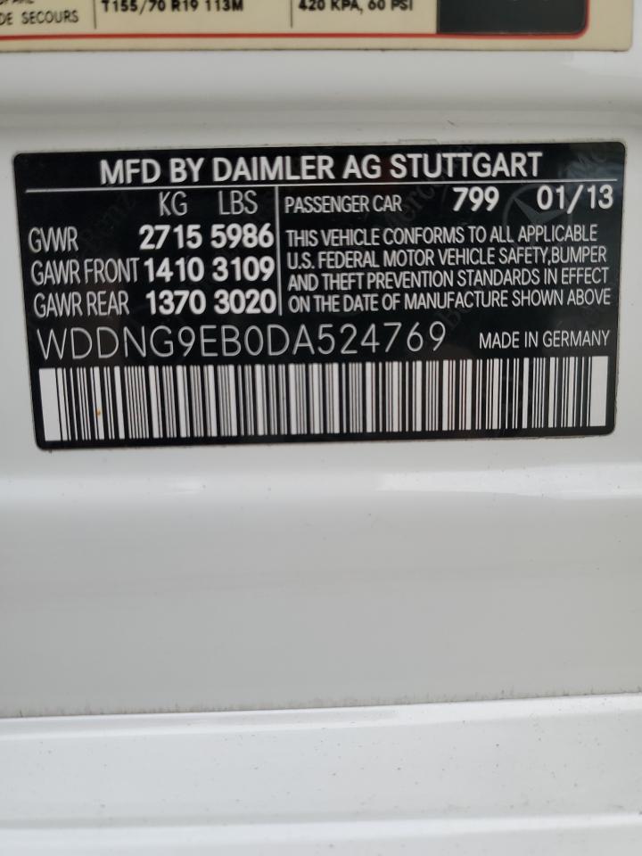 2013 Mercedes-Benz S 550 4Matic vin: WDDNG9EB0DA524769