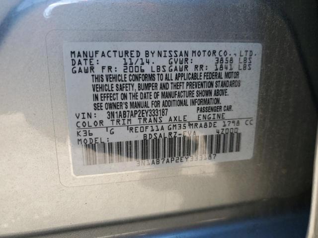 3N1AB7AP2EY333187 Nissan SENTRA S