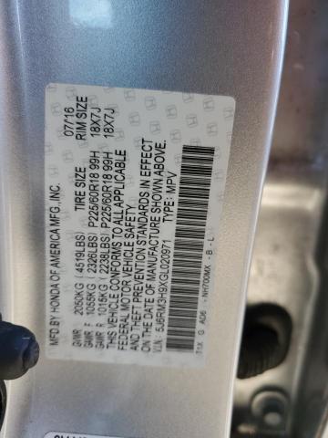2016 HONDA CR-V TOURI - 5J6RM3H9XGL020971