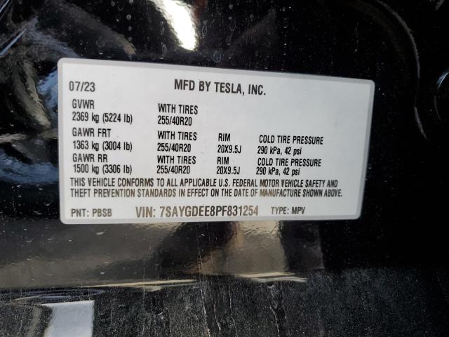 7SAYGDEE8PF831254 | 2023 Tesla model y