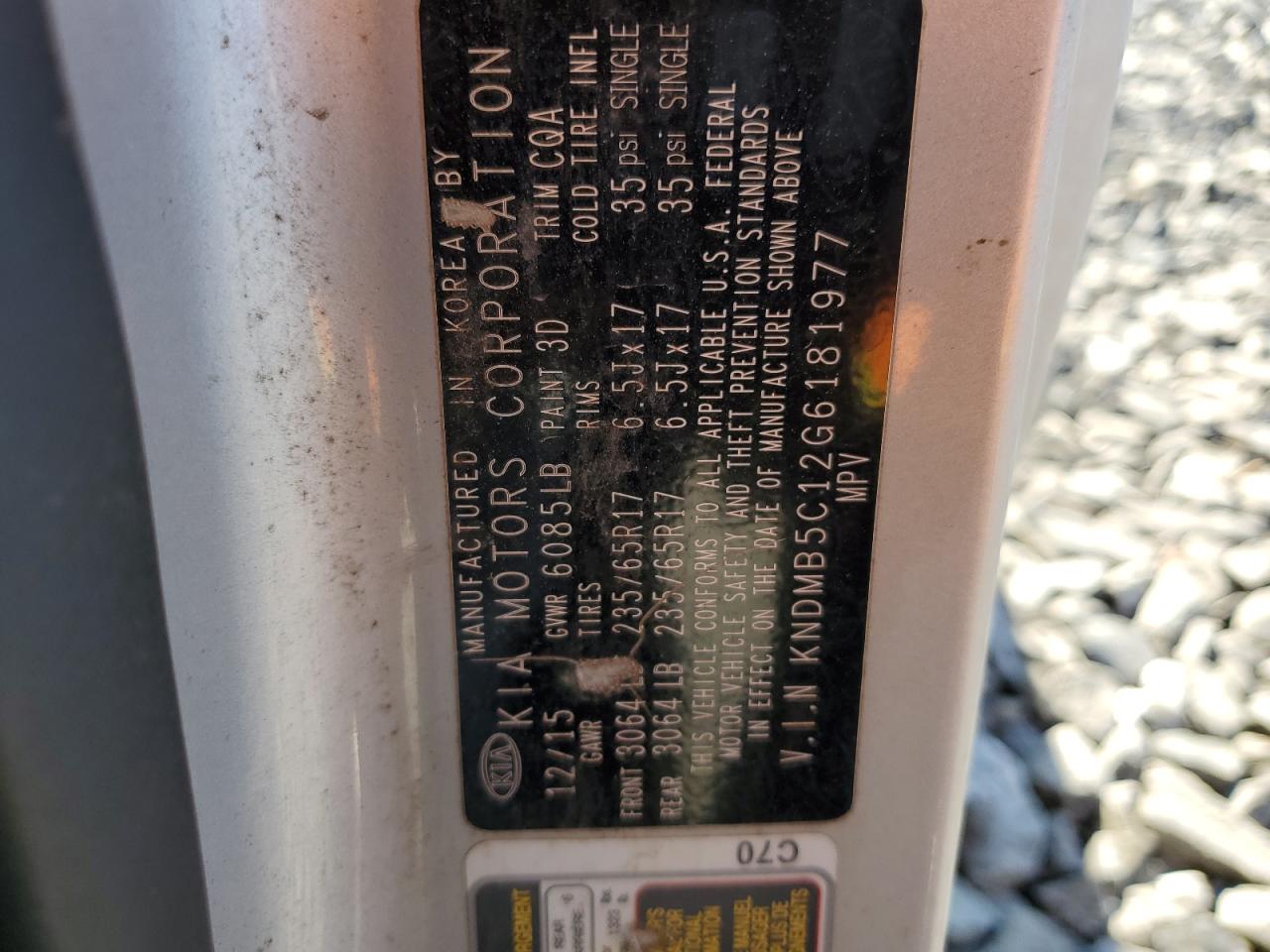 KNDMB5C12G6181977 2016 Kia Sedona Lx