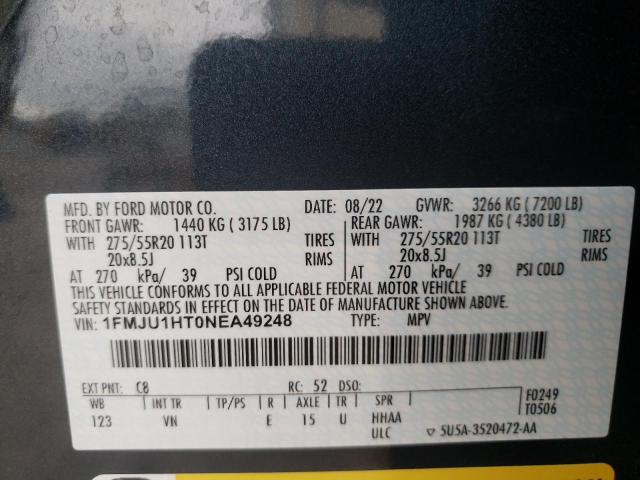 1FMJU1HT0NEA49248 Ford Expedition Xlt