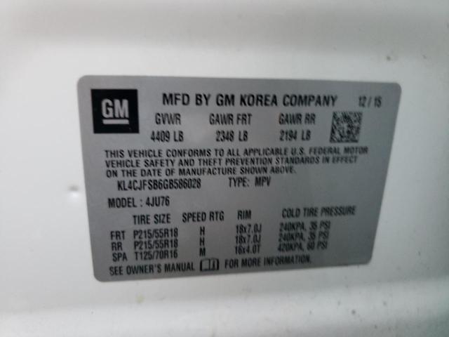 KL4CJFSB6GB586028 2016 BUICK ENCORE, photo no. 12