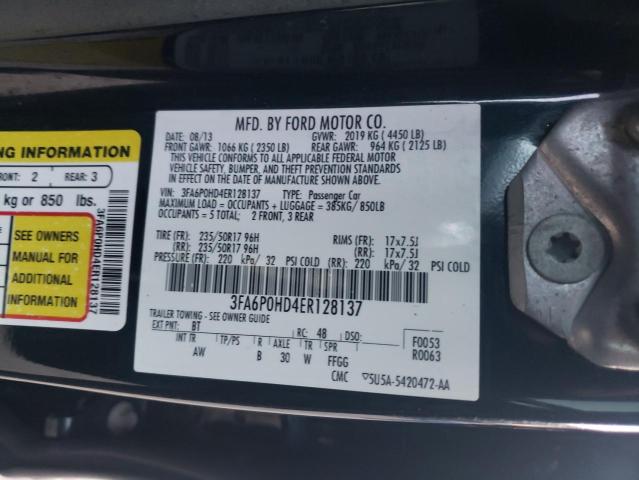 3FA6P0HD4ER128137 | 2014 FORD FUSION SE