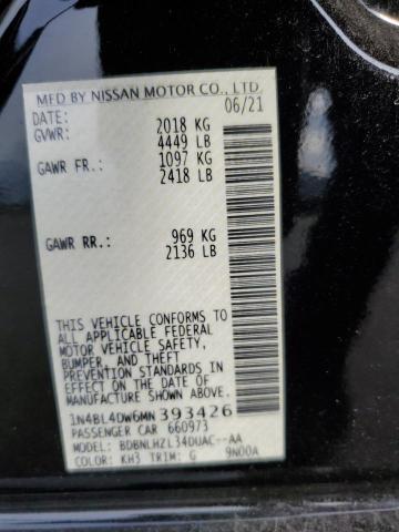 2021 NISSAN ALTIMA SV - 1N4BL4DW6MN393426