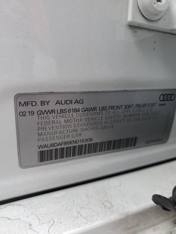 2019 AUDI A8 L WAU8DAF86KN015308