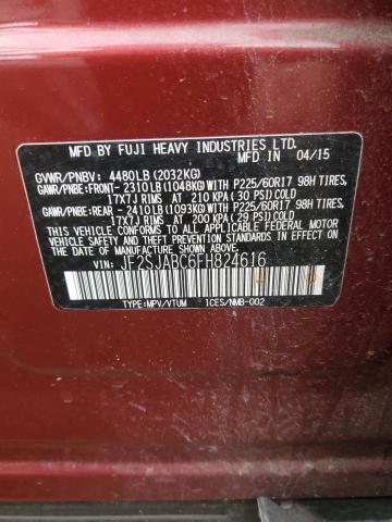 2015 SUBARU 360 JF2SJABC6FH824616