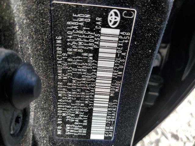 5YFEPRAE6LP034177 2020 Toyota Corolla Le