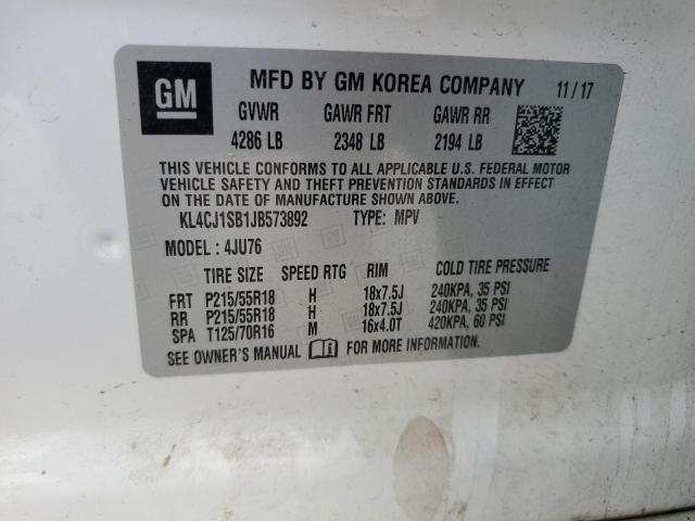 KL4CJ1SB1JB573892 Buick Encore Sport Touring