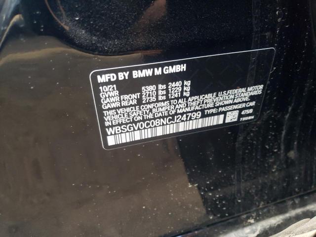 2022 BMW M8 - WBSGV0C08NCJ24799