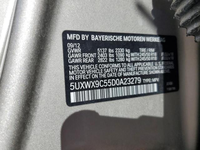 VIN 5UXWX9C55D0A23279 2013 BMW X3, Xdrive28I no.12