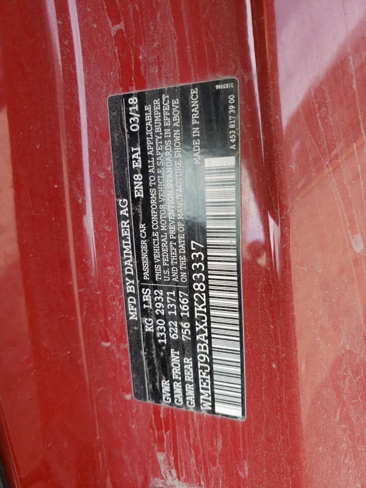 2018 Smart Fortwo Electric Drive Pure/Passion/Prime vin: WMEFJ9BAXJK283337