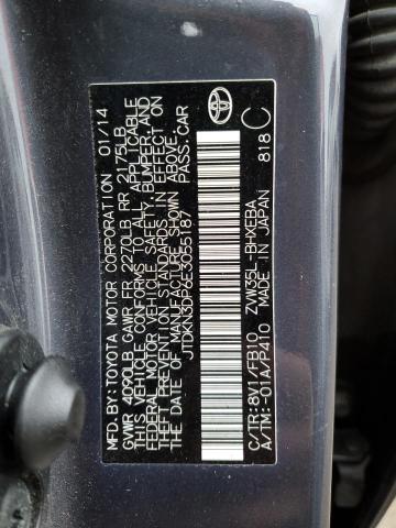 JTDKN3DP6E3055187 Toyota PRIUS PLUG-IN