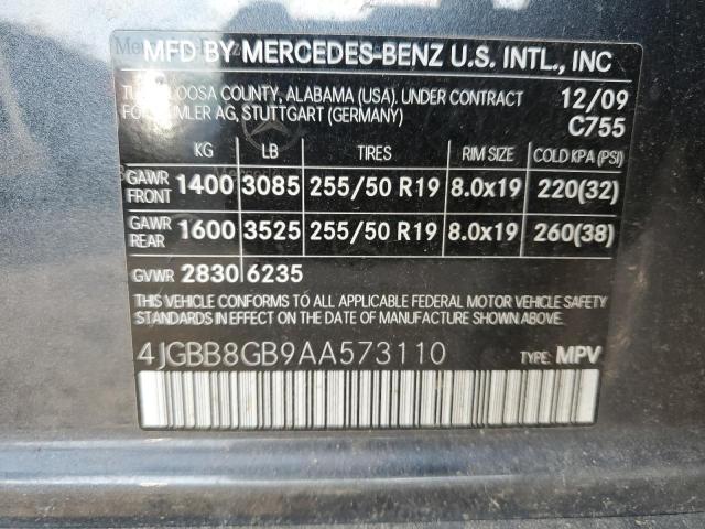 4JGBB8GB9AA573110 | 2010 MERCEDES-BENZ ML 350 4MATIC